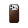 Чохол Nomad Modern Leather Folio ECCO Leather для iPhone 18 Pro | 17 Pro Brown with MagSafe (855848009087)
