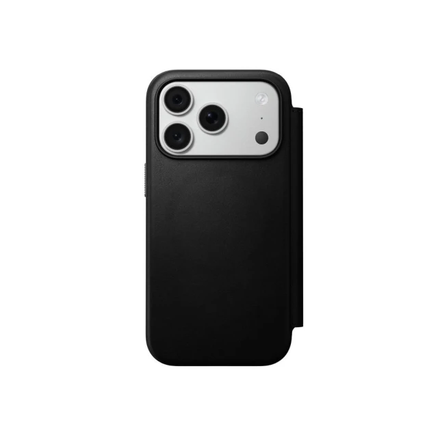 Чохол Nomad Modern Leather Folio ECCO Leather для iPhone 18 Pro | 17 Pro Black with MagSafe (855848009094)