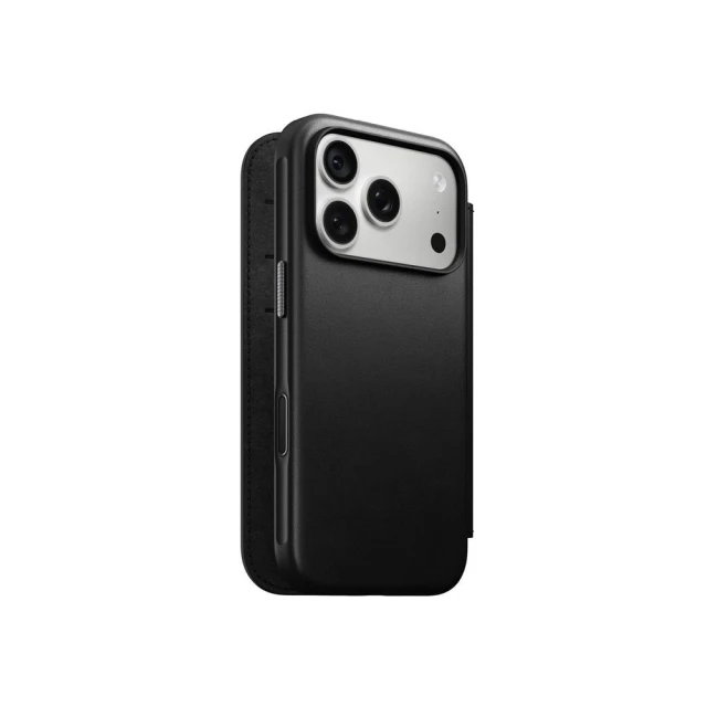 Чохол Nomad Modern Leather Folio ECCO Leather для iPhone 18 Pro | 17 Pro Black with MagSafe (855848009094)