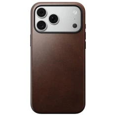 Чохол Nomad Modern Leather Case Horween Leather для iPhone 18 Pro Max | 17 Pro Max Rustic Brown with MagSafe (855848009117)