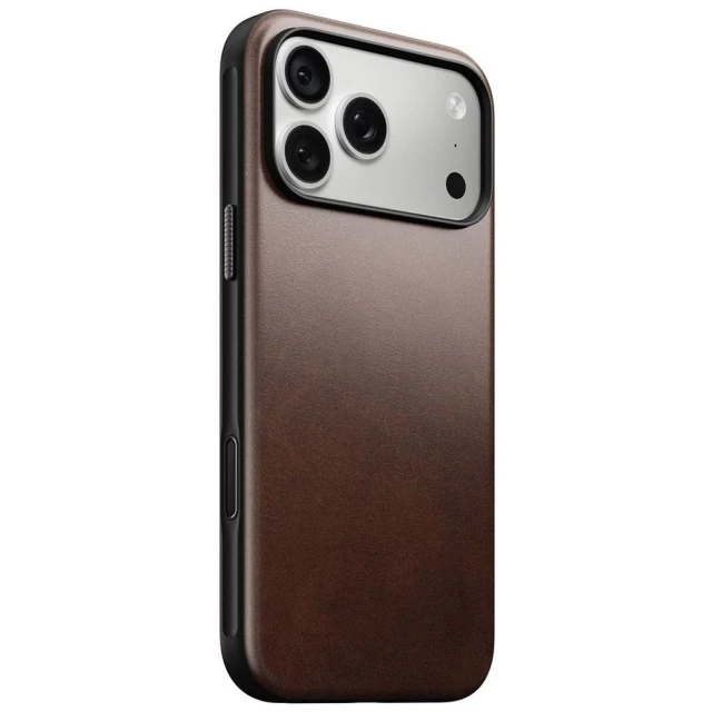 Чохол Nomad Modern Leather Case Horween Leather для iPhone 18 Pro Max | 17 Pro Max Rustic Brown with MagSafe (855848009117)