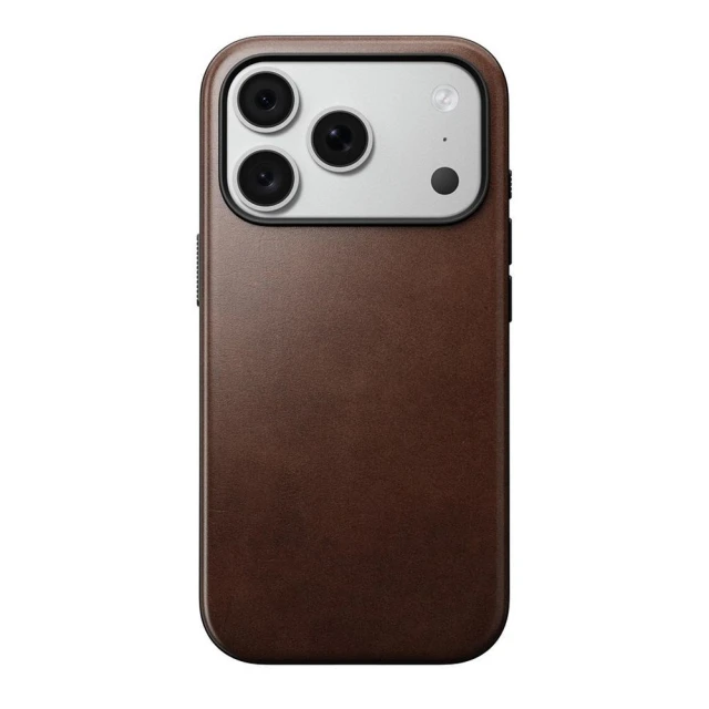 Чохол Nomad Modern Leather Case Horween Leather для iPhone 18 Pro | 17 Pro Rustic Brown with MagSafe (855848009193)