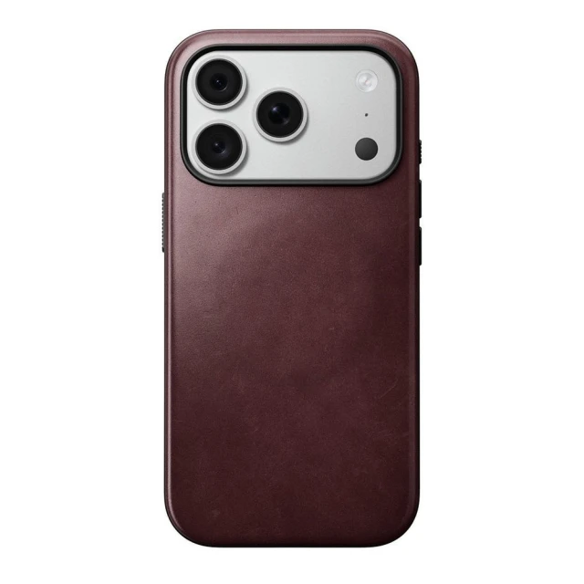 Чохол Nomad Modern Leather Case Horween Leather для iPhone 18 Pro | 17 Pro Burgundy with MagSafe (855848009209)