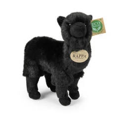 М'яка реалістична іграшка Лама Rappa 23 см Black Eco-Friendly (244214)