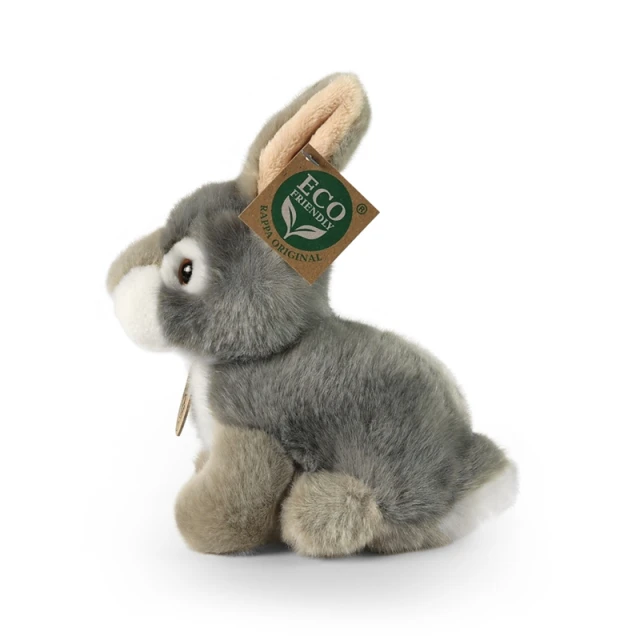 М'яка іграшка Rappa Кролик Grey сидячий 16 см Eco-Friendly (252080)