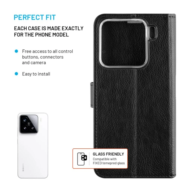 Чехол-книжка Fixed Opus для Xiaomi 15 Black (8591680176915)