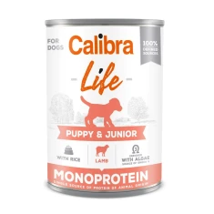 Вологий корм для цуценят Calibra Life Puppy & Junior з ягням і рисом 400 г (8594062080114)