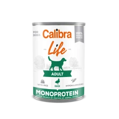 Вологий корм для собак Calibra Dog Life Adult з качкою та рисом 400 г (8594062080176)