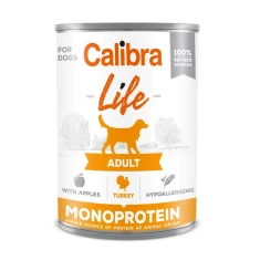 Вологий корм для собак Calibra Life Adult з індичкою та яблуками 400 г (8594062080183)