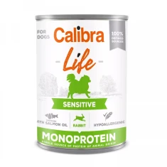 Вологий корм для собак Calibra Life Sensitive з кроликом 400 г (8594062080206)