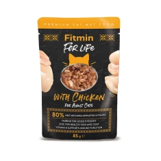 Вологий корм для дорослих котів Fitmin Cat For Life Adult з куркою 85 г (8595237015177)