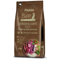 Сухий корм для собак Fitmin Purity Rice Senior & Light з олениною та ягням 2 кг (8595237016006)
