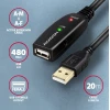 Кабель-подовжувач Axagon USB-A to USB-A (8595247902351)
