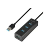 USB-хаб Axagon HUE-S2BL USB 3.0 2 порти з функцією зарядки Blue (8595247903532)
