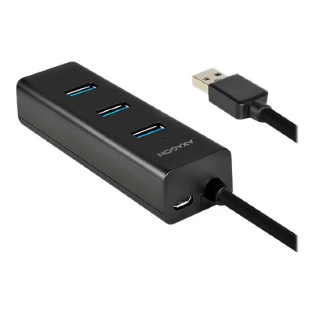 USB-хаб Axagon HUE-S2BL USB 3.0 2 порти з функцією зарядки Blue (8595247903532)