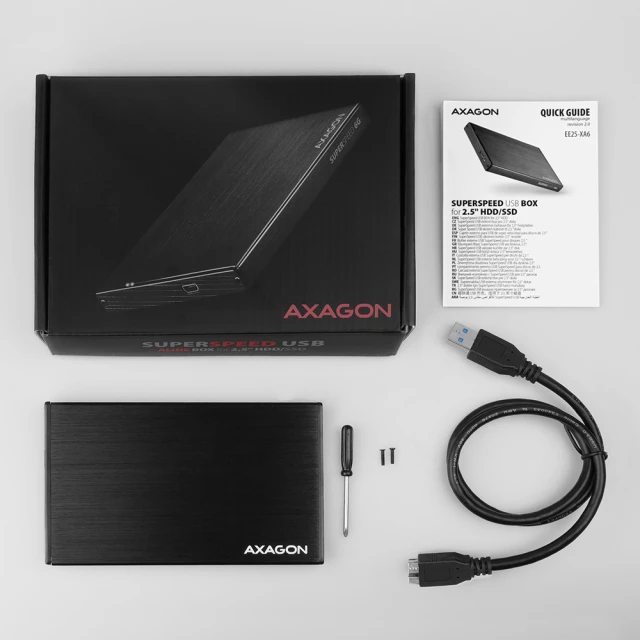 Зовнішній бокс Axagon USB 3.2 Gen 1 – SATA 6G для 2.5