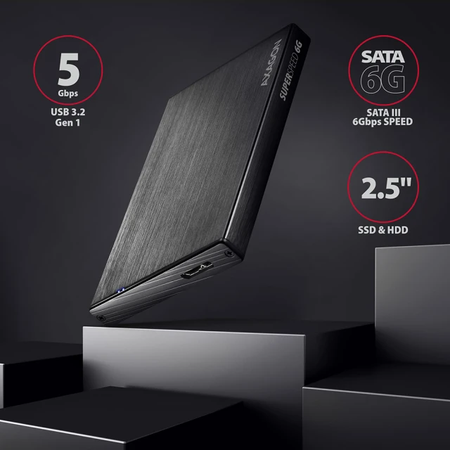 Зовнішній бокс Axagon USB 3.2 Gen 1 – SATA 6G для 2.5