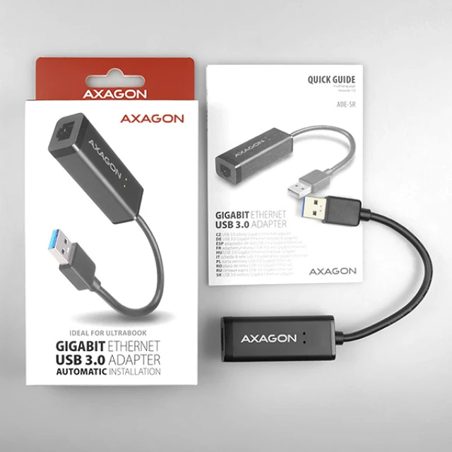 Мережевий адаптер Axagon ADE-SR USB 3.0 Gigabit Ethernet (8595247903778)