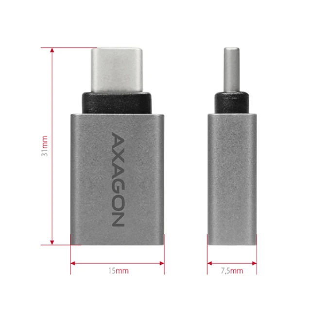 Перехідник Axagon USB-C на USB-A female (8595247903822)