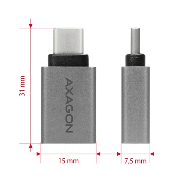 Перехідник Axagon USB-C на USB-A female (8595247903822)