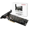 PCI-Express адаптер Axagon PCEM2-D x4 для двох M.2 SSD (8595247903846)