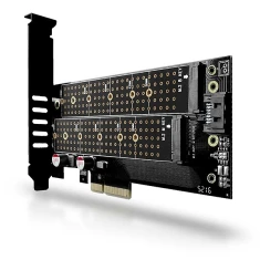 PCI-Express адаптер Axagon PCEM2-D x4 для двох M.2 SSD (8595247903846)