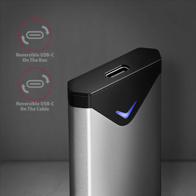 Зовнішній бокс Axagon USB-C металевий для M.2 NVMe SSD 42-80 мм (8595247904287)