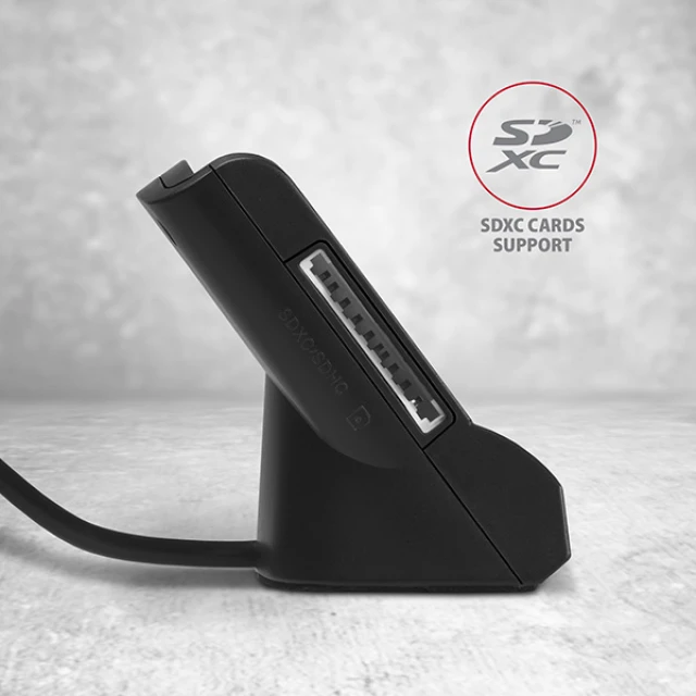 Кардрідер Axagon USB універсальний настільний Smart/ID SD/microSD/SIM CRE-SM2 (8595247904300)