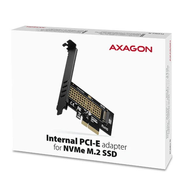 Адаптер Axagon PCI-Express x4 для NVMe M.2 SSD PCEM2-N (8595247904331)