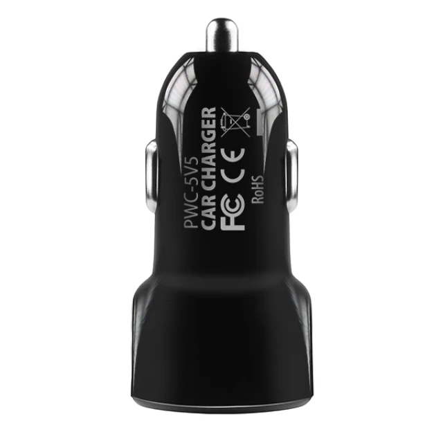 Автомобільний зарядний пристрій Axagon PWC-5V5 24 Вт 2 порти USB (8595247904355)