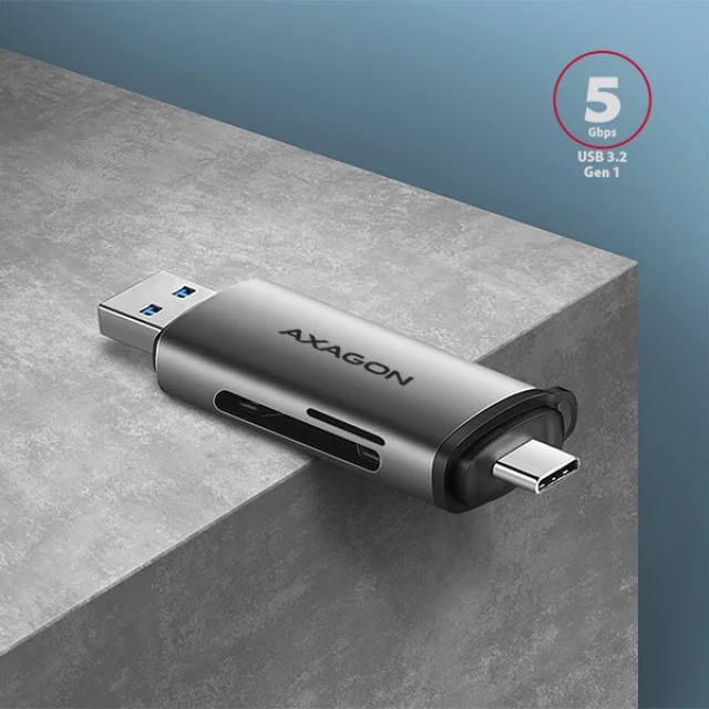 Картрідер Axagon CRE-SAC USB 3.2 Gen 1 USB-C + USB-A (8595247904416)