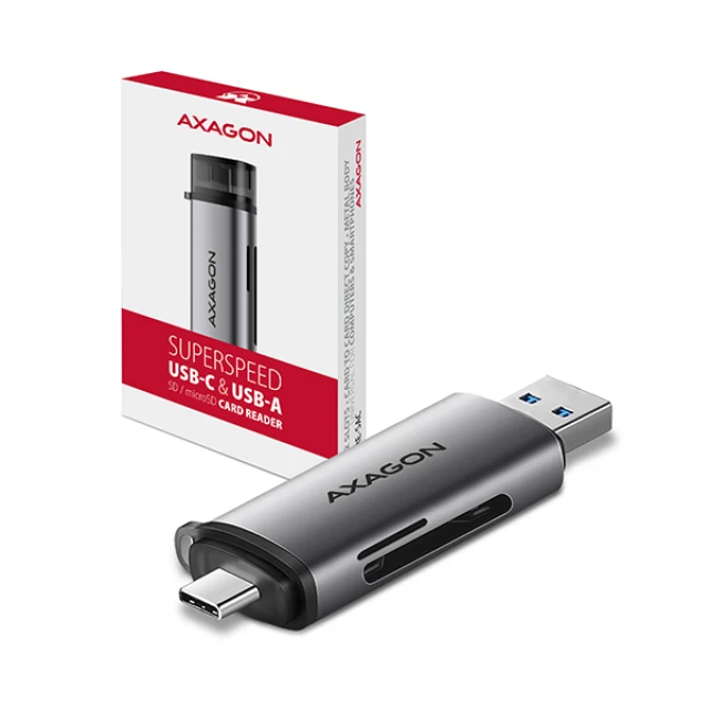 Картрідер Axagon CRE-SAC USB 3.2 Gen 1 USB-C + USB-A (8595247904416)