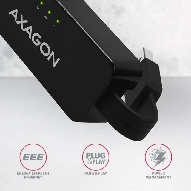 Мережевий адаптер Axagon ADE-XR USB 2.0 Ethernet 10/100 Мбіт (8595247904430)