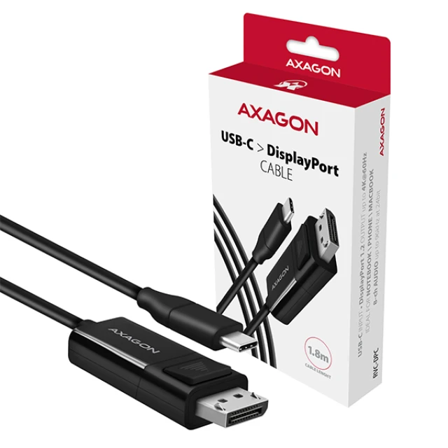 Кабель Axagon USB-C to DisplayPort активний 1.8 м (8595247905314)