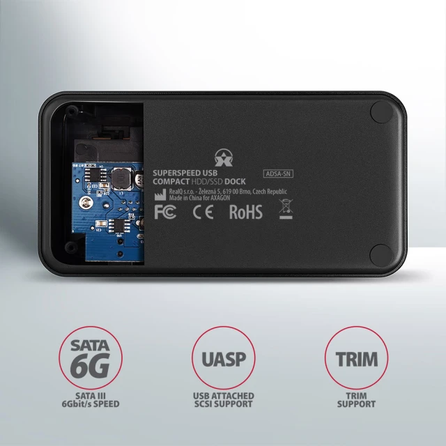 Док-станция Axagon USB 3.0 – SATA 6G для HDD ADSA-SN Black (8595247905383)