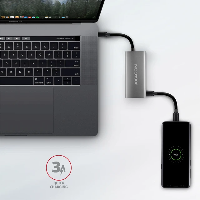 USB-хаб Axagon HMC-4G2 SuperSpeed USB-C 10Gbps SPEEDSTER 4 (8595247905437)