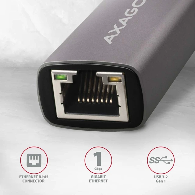 Мережевий адаптер Axagon ADE-TRC USB-C 3.2 Gen 1 Gigabit Ethernet 10/100/1000 Мбіт (8595247905574)