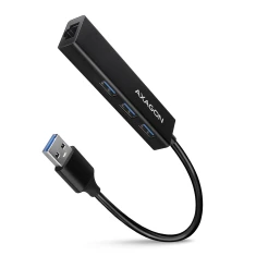 USB-хаб Axagon HMA-GL3A SuperSpeed USB-A з Gigabit LAN (8595247905598)