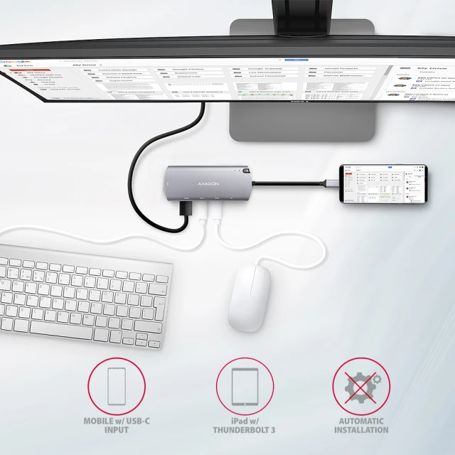 USB-хаб Axagon SuperSpeed USB-C 6-в-1 HMC-6M2 (8595247905796)
