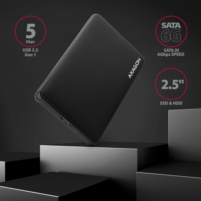 Внешний бокс Axagon USB 3.2 Gen 1 – SATA 6G для 2.5