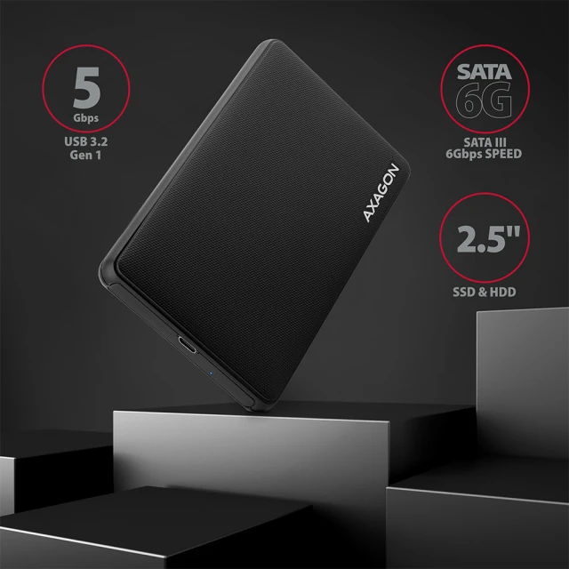Внешний бокс Axagon USB 3.2 Gen 1 – SATA 6G для 2.5