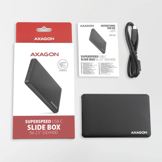 Внешний бокс Axagon USB 3.2 Gen 1 – SATA 6G для 2.5