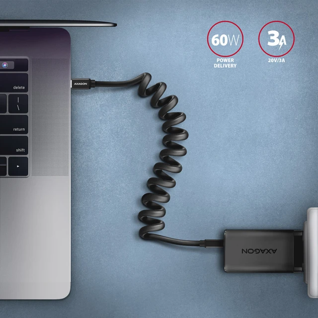 Кабель Axagon Twister USB-C to USB-C 0,6 м (8595247905895)