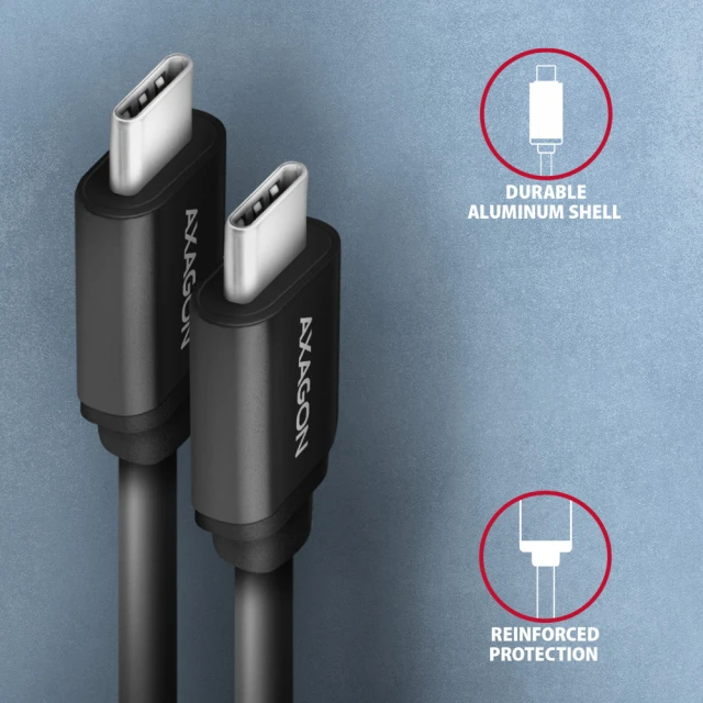 Кабель Axagon Twister USB-C to USB-C 0,6 м (8595247905895)