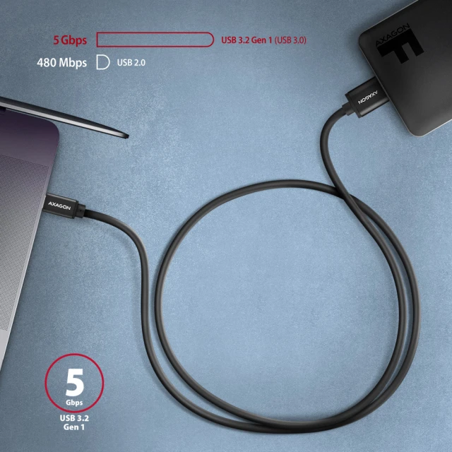 Кабель Axagon BUMM3-CM10AB USB Type-C — USB Micro-B 1 м (8595247905932)