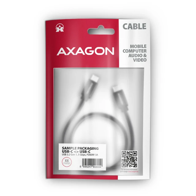 Кабель Axagon BUCM3-CM20AB USB Type-C — USB Type-C 2 м Black (8595247905963)