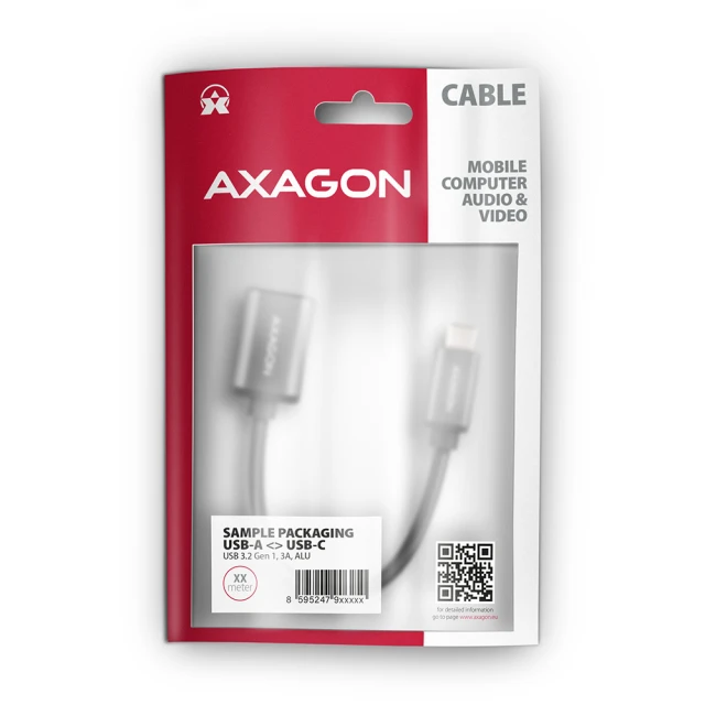 Перехідник Axagon USB-C на USB-A female 20 см (8595247905994)
