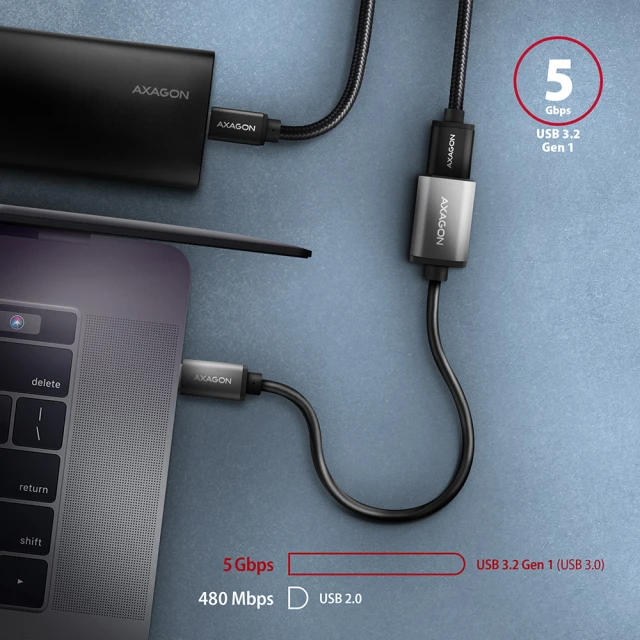 Перехідник Axagon USB-C на USB-A female 20 см (8595247905994)