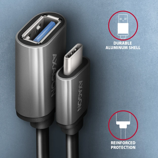 Перехідник Axagon USB-C на USB-A female 20 см (8595247905994)