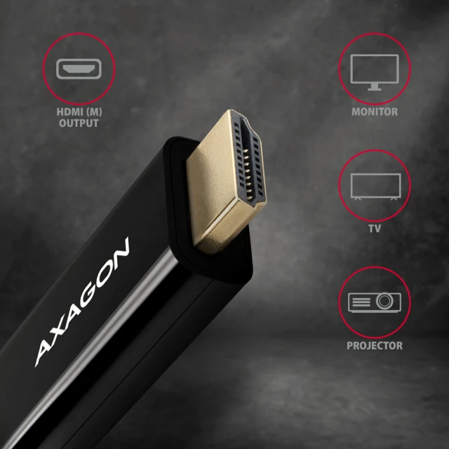 Кабель Axagon DisplayPort to HDMI активний 1.8 м (8595247906083)
